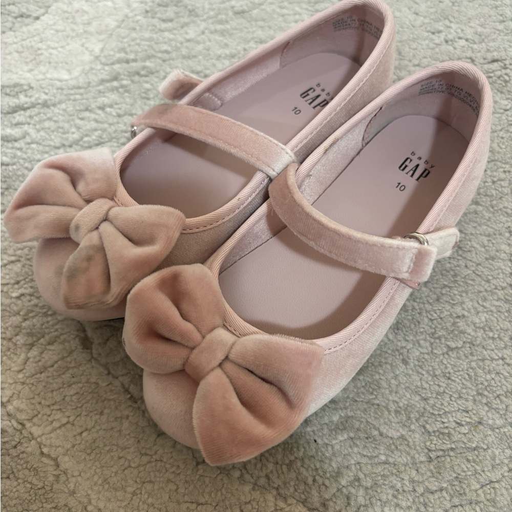 GAP Kids Blush Bow Mary Jane Shoes